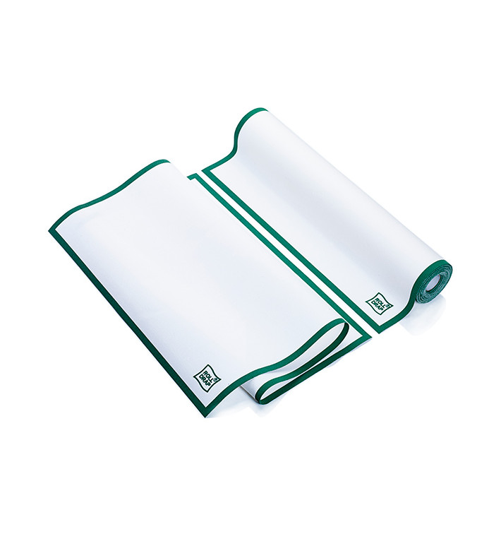 Panno in Rotolo "Roll Drap" Orlo Verde 40x64cm P64cm (10 Pezzi)