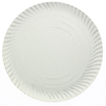 Piatto di Carta Tondo Bianco 10cm 450g/m² (100 Pezzi)