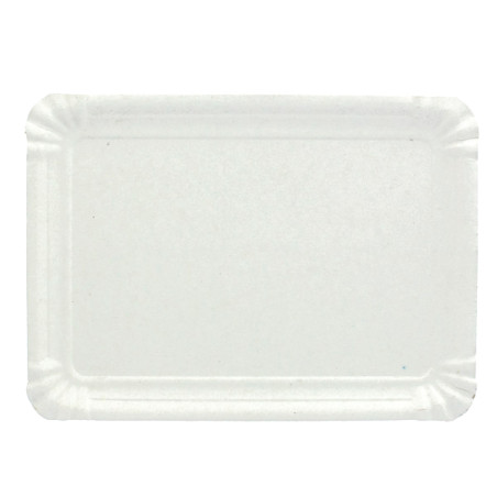Vassoio di Cartone Rettangolare Bianco 16x22cm (100 Pezzi)