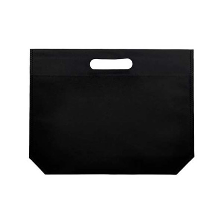 Sacchetto TNT Manico Fustellato Nero 34+8x26cm (25 Pezzi)