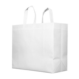 Sacchetto Non Tessuto PREMIUM Grande Bianco 45+12x40cm (25 Pezzi)