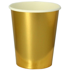 Bicchiere di Carta 9Oz/240ml Oro "Party" (10 Pezzi)