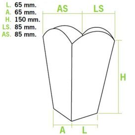 Scatola per Pop Corn Piccolo Kraft 45g 6,5x8,5x15cm (700 Pezzi)