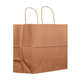 Buste Shopper in Carta Marrone 80g 30+18x29 cm (25 Pezzi)