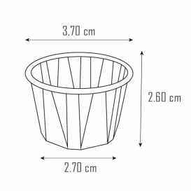 Contenitori di Carta Plisato di 22ml (5000 Pezzi)