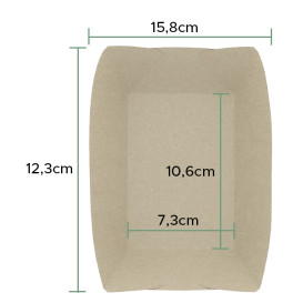 Vaschetta 350ml Kraft-Kraft 10,6x7,3x4,5cm (25 Pezzi)