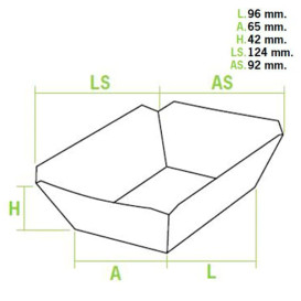 Vaschetta 250ml Kraft-Kraft 9,6x6,5x4,2cm (1000 Pezzi)