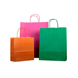 Buste Shopper in Carta Verde 100g 22+9x23cm (25 Pezzi)