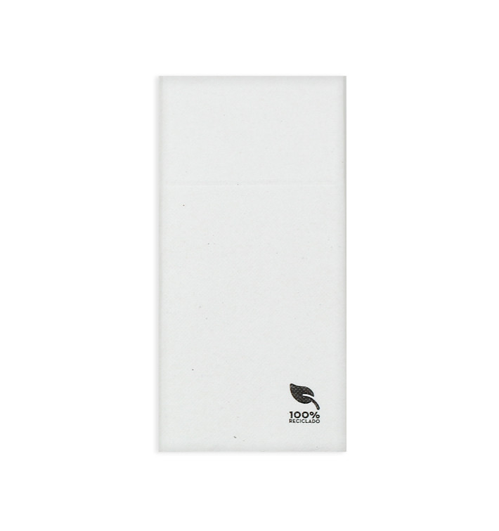 Tovagliolo Portaposate di Carta 40x40cm Bianco Eco (30 Pezzi)