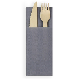 Tovagliolo Portaposate di Carta 30x40cm Grigio (1200 Pezzi)