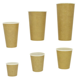 Bicchiere di Carta 100% ECO 22Oz/660ml Kraft Ø9cm (1000 Pezzi)