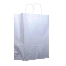 BUSTE Shopper in CARTA BIANCA 157gr 22 x 29 + 10cm busta regalo