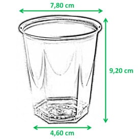 Bicchiere Plastica Esagonale PS Glas 250ml (1250 Uds)