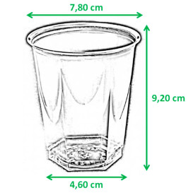 Bicchiere Plastica Esagonale PS Glas Pistacchio 250ml (10 Uds)