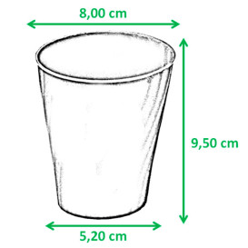 Bicchiere di Plastica PP "X-Table" Rosso 320ml (8 Pezzi)