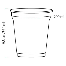 Bicchiere di Plastica Rigida in PET 364ml Ø9,5cm (1.200 Pezzi)