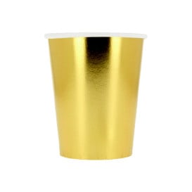 Bicchiere di Carta 9Oz/240ml Oro "Party" (10 Pezzi)