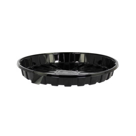 Contenitore di Plastica per Torta APET Nero Ø28,5cm (120 Pezzi)