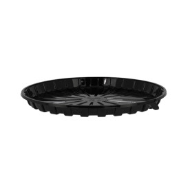 Contenitore di Plastica per Torta APET Nero Ø31cm (90 Pezzi)