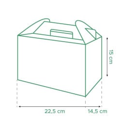 Scatola Menu Kraft 225x145x150mm (150 Pezzi)