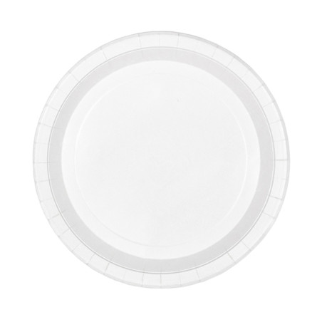 Piatto di Carta Tondo Anti-grasso Bianco Ø22cm 220g/m² (400 Pezzi)