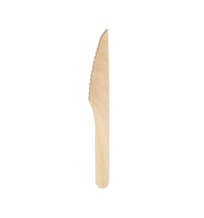 Coltello di Legno Usa e Getta 16,5cm (1.000 Pezzi)