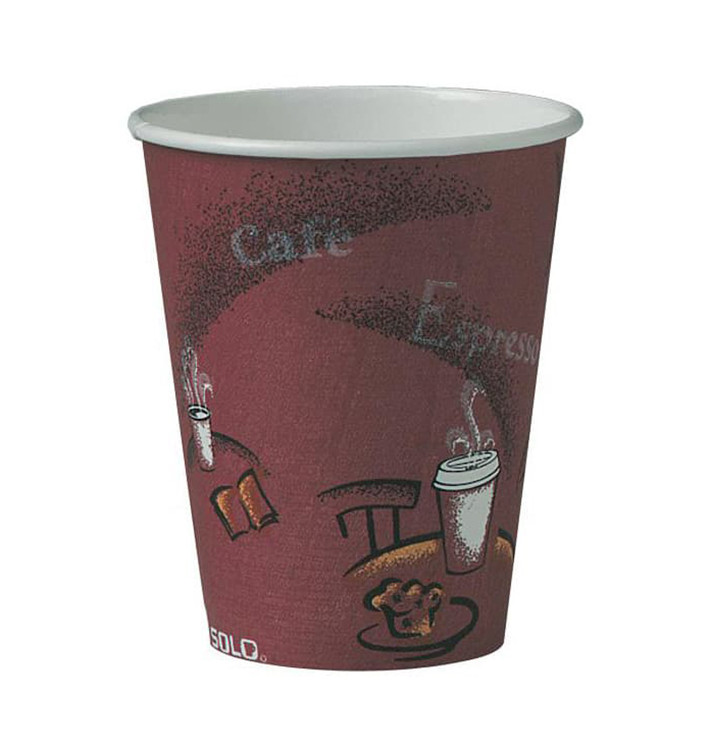 Bicchiere di Carta 10 Oz/300 ml "Bistro" Ø8,4cm (50 Pezzi)