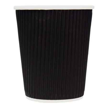 Bicchiere Carta 8 Oz/250ml "Parete Doppia" Nero Ø8cm (500 Pezzi)