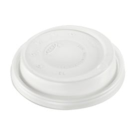 Coperchio di plastica PS "Cappuccino" Bianco Ø8,6cm (100 Pezzi)