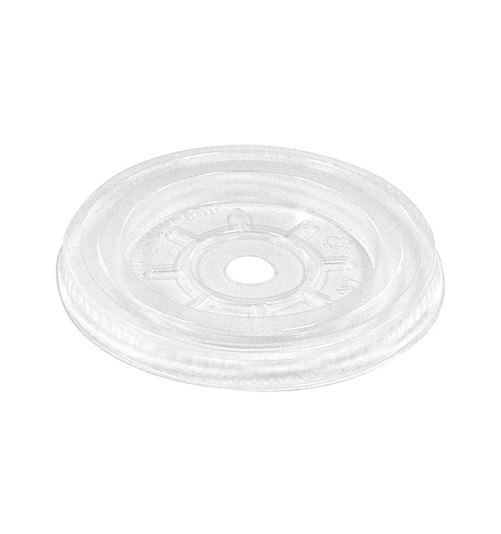 Coperchio in PLA Biodegradabile con Foro per Bicchiere Ø7,8cm (100 Pezzi)