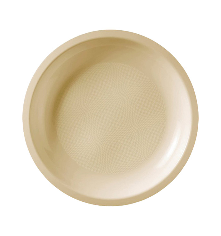 Piatto Plastica Piano Crema Round PP Ø220mm (600 Pezzi)