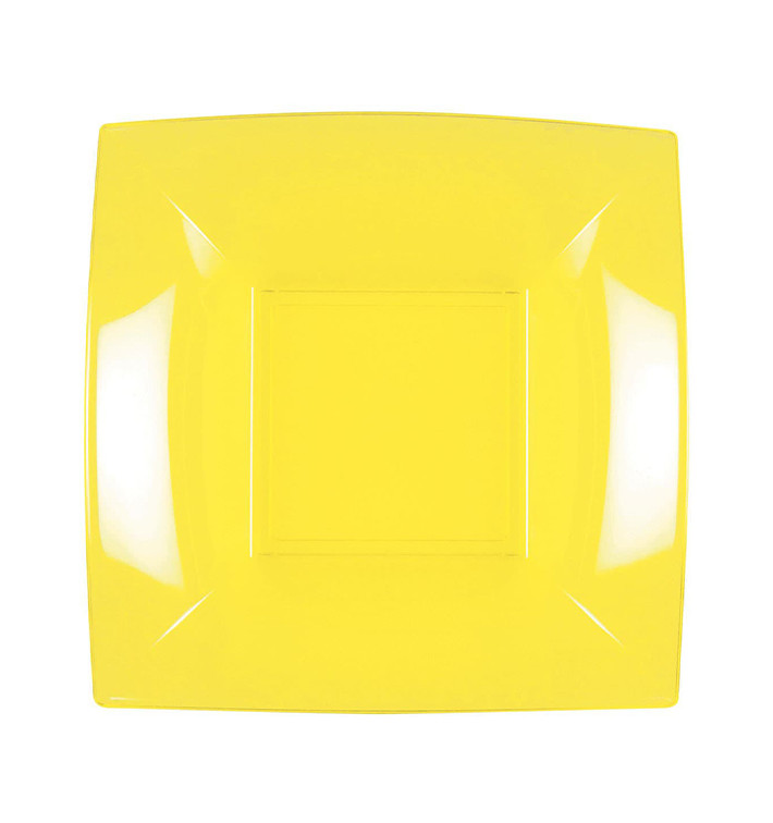 Piatto Plastica Fondo Giallo Nice PP 180mm (300 Pezzi)