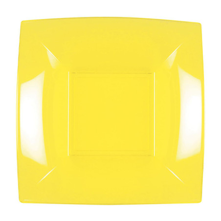 Piatto Duro Riutilizzabile Giallo "Nice" PP 18cm (300 Pezzi)