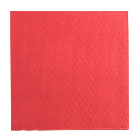 Tovagliolo di Carta Punta Punta 25x25cm Rosso (50 Pezzi)