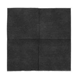 Tovagliolo di Carta Punta Punta 25x25cm Nero (50 Pezzi)