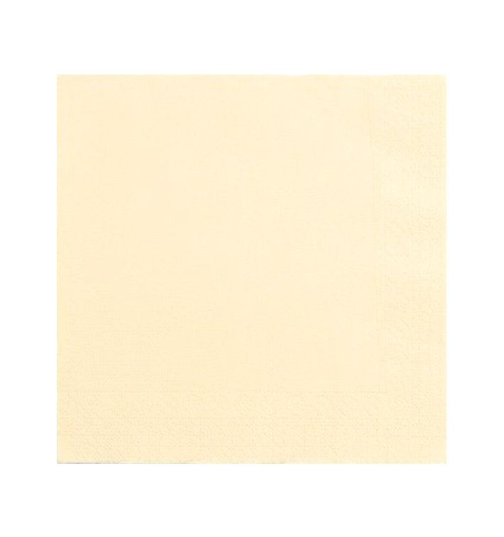 Tovagliolo di Carta Crema 2V Punta-Punta 33x33cm (1200 Pezzi)