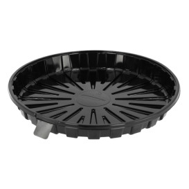 Contenitore di Plastica per Torta APET Nero Ø24cm (10 Pezzi)