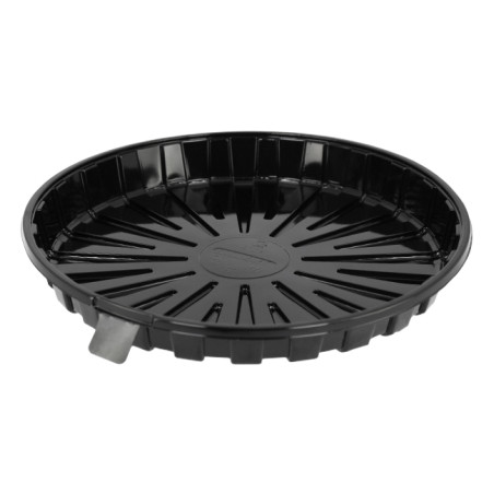 Contenitore di Plastica per Torta APET Nero Ø24cm (10 Pezzi)