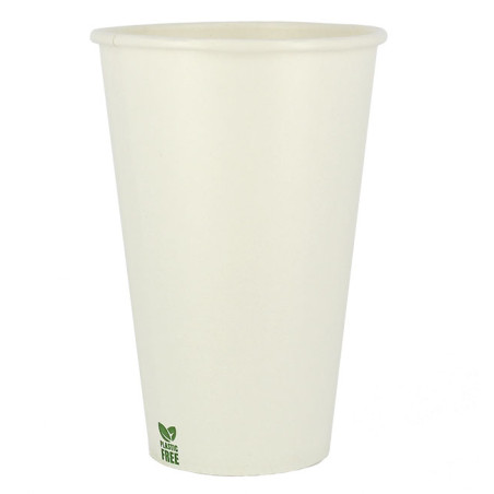Bicchiere di Carta Senza Plastica 12 Oz/360ml Bianco Ø8cm (1.000 Pezzi)