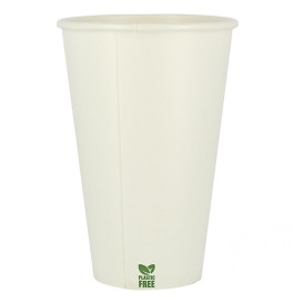 Bicchiere di Carta Senza Plastica 12 Oz/360ml Bianco Ø8cm (1.000 Pezzi)