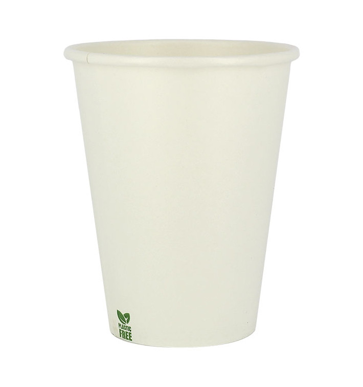 Bicchiere di Carta Senza Plastica 14 Oz/420ml Bianco Ø9cm (1.000 Pezzi)