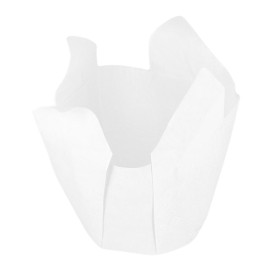 Pirottini Muffin Tulip Ø50x50/80 mm Bianco (125 Pezzi)