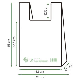 Sacchetto Canottiera Home Compost “Classic” 35x45cm (100 Pezzi)