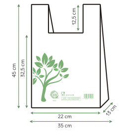 Sacchetto Canottiera Home Compost “Be Eco!” 35x45cm (100 Pezzi)