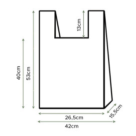 Sacchetto di Plastica Canottiera Riutilizzabile Arancio 42x53cm 50µm (40  Pezzi)