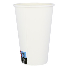 Bicchiere di Carta ECO 12Oz/360ml Bianco Ø8cm (100 Pezzi)