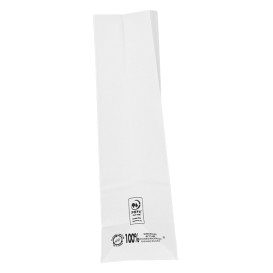 Sacchetto di Carta Kraft Bianco 50g/m² 12+8x24cm (1.000 Pezzi)
