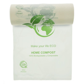 Rotoli sacchetti plastica Bio Home Compost senza manici 25x37cm (3.000 Pezzi)