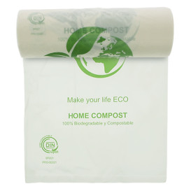 Rotoli sacchetti plastica Bio Home Compost senza manici 30x40cm (3000 Pezzi)