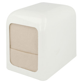 Dispenser Tovaglioli Miniservis Plastica Bianco 17x17cm (1 Pezzi) 